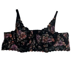 Torrid Curve Womens Floral Lace Unlined Longline Underwire Bra Multicolor Size 6